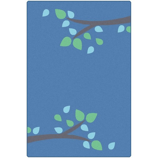 Carpets For Kids 8 x 12 ft. Kidsoft Branching Out RugBlue Rectangle 1058